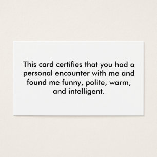 Cette carte certifie que vous avez eu P.J.