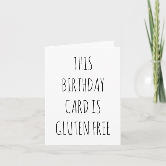 CETTE CARTE D'ANNIVERSAIRE EST SANS GLUTEN (Devant)