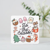 Cette Carte De Fêtes De Noël Rétro De La Saison (Debout devant)