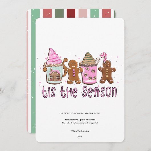 Cette carte de Noël de saison (Devant / Derrière)