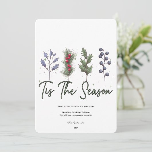 Cette carte de Noël de saison (Debout devant)