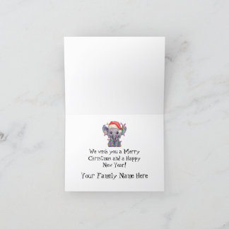 Cette carte de Noël éléphante