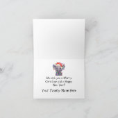 Cette carte de Noël éléphante (Intérieur)