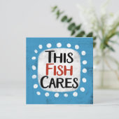 Cette carte de voeux Fish Cares (Debout devant)
