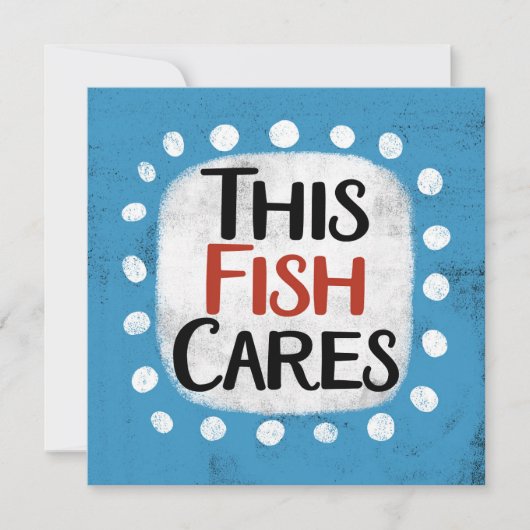 Cette carte de voeux Fish Cares (Devant)