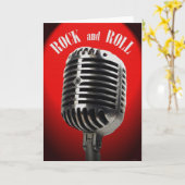 Cette carte de voeux Old Time Rock and Roll (Fleur jaune)