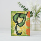 Cette carte postale à feuille singulière (Debout devant)