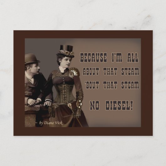 Cette carte postale à vapeur (Devant)