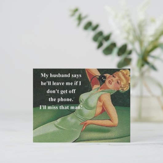 Cette carte postale Man Retro va me manquer (Debout devant)