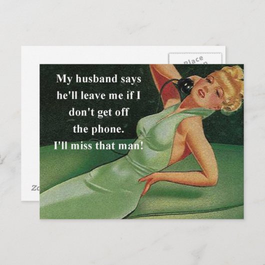 Cette carte postale Man Retro va me manquer (Devant / Derrière)