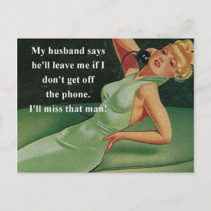 Cette carte postale Man Retro va me manquer