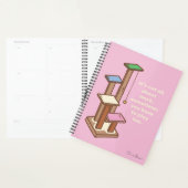 Cette Chat Life Pink Chat Tower avec le nom (Devant avec enveloppe)