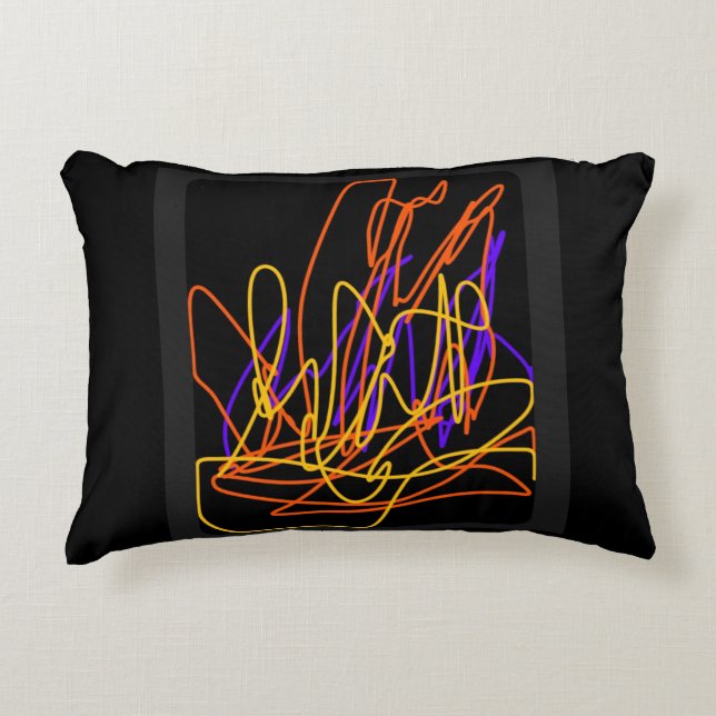 Cette coussin moderne est décorée dans un style né (Devant)