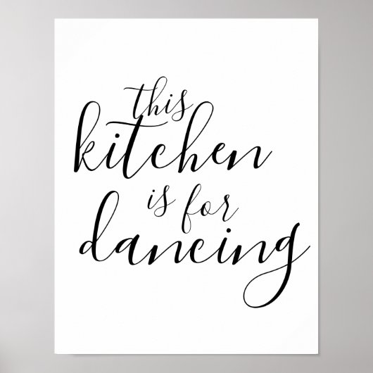 Cette cuisine est pour la danse typographie poster (Devant)