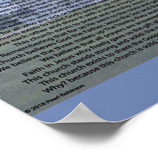 cette église est construite une affiche en pierre (Coin)