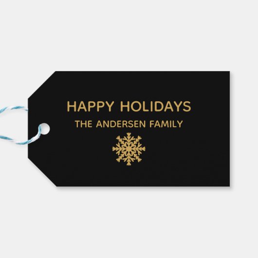 Cette étiquette cadeau de Noël de saison (Dos Horizontal)