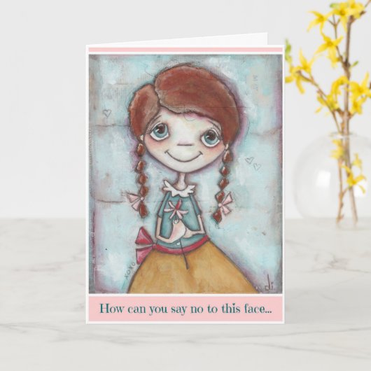 Cette Face - Carte Anniversaire (Fleur jaune)