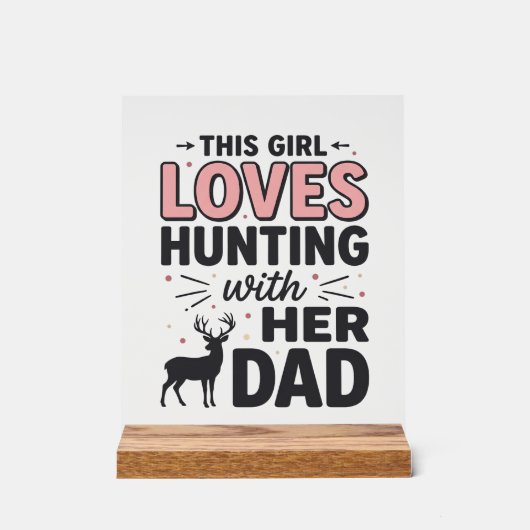 Cette fille adore chasser avec son papa design vin (Recto)