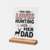Cette fille adore chasser avec son papa design vin (Angle)