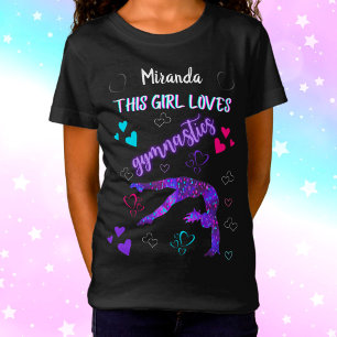 Cette fille aime la gymnastique T-shirt personnali