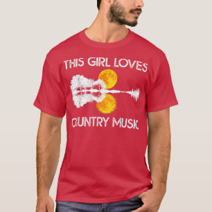 Cette fille aime le Tshirt de musique country Guit