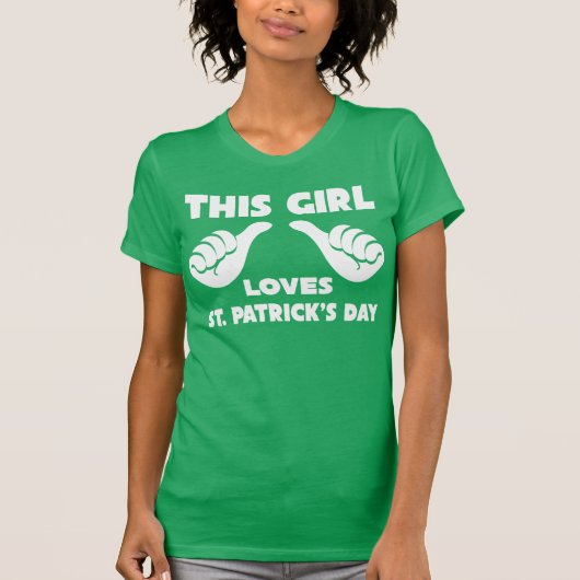 Cette fille aime St. Patrick's Day Funny T-shirt (Devant)