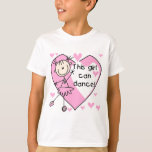 Cette fille peut danser T-shirts et cadeaux<br><div class="desc">Une adorable ballerine figurative en bâton dans un tutu rose,  des coeurs roses et un texte qui dit "Cette fille peut danser !" sur sacs ballerines,  T-shirts,  sweat - shirts à capuche,  tasses,  boutons,  mousepads,  porte - clés,  magnets,  et autres vêtements et cadeaux de ballerine.</div>