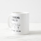 Cette Grand-Mère Appartient À 3 | Mug cadeau amusa (Devant gauche)