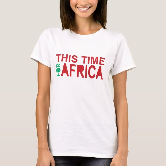 Cette heure pour le T-shirt de femmes de l'Afrique (Devant)