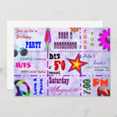 Cette invitation des années 70 (Devant / Derrière)