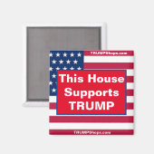 Cette maison soutient TRUMP Patriotique Magnet (Recto/Verso)