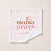 Cette Mama prie - Rustic Boho Design (Gant de toilette)