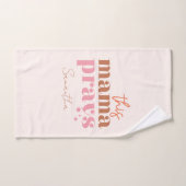 Cette Mama prie - Rustic Boho Design (Serviette à main)