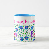 'Cette Mug appartient à Bev' Ringer Mug (Centre)