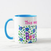 'Cette Mug appartient à Bev' Ringer Mug (Gauche)