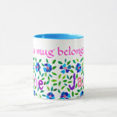 'Cette Mug appartient à Jane' Ringer Mug (Centre)