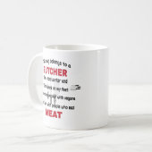   Cette Mug Appartient À Un Boucher. Cadeau Bouche (Devant gauche)