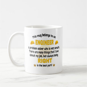 Cette Mug Appartient À Un Ingénieur. Cadeau de l'