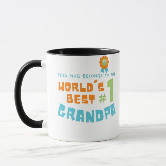 Cette Mug appartient au meilleur grand-père #1 du (Gauche)
