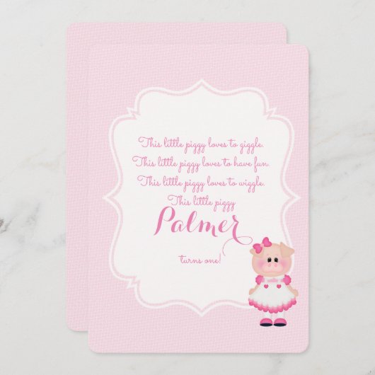 "Cette petite chienne" Premier Invitation d'annive (Devant / Derrière)