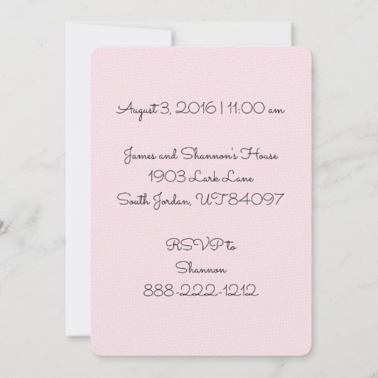 "Cette petite chienne" Premier Invitation d'annive (Dos)