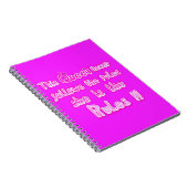 Cette reine ne suit jamais les règles carnet rose (Côté Droit)