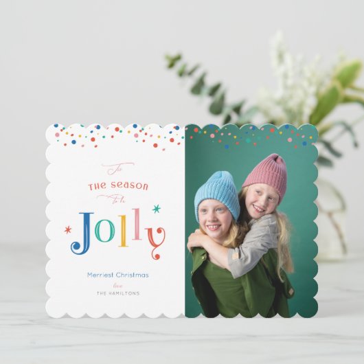 Cette saison sera Jolly | Carte de Noël lumineuse (Debout devant)