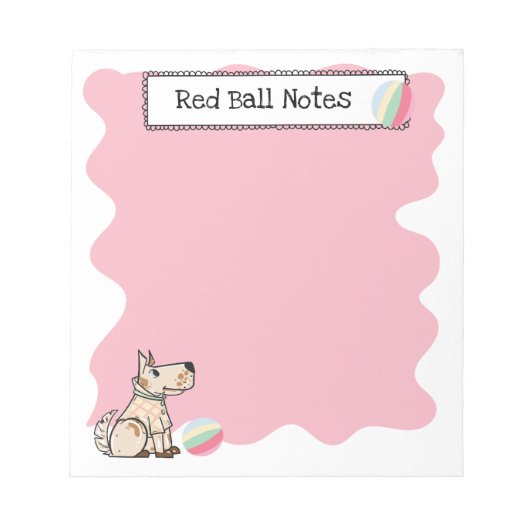 Cette vie de chien Bloc-notes rouge Balle Chien (Devant)