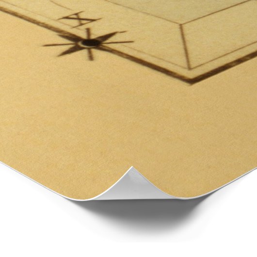 Cetus - Astronomisch Star Chart Afbeelding Poster (Hoek)