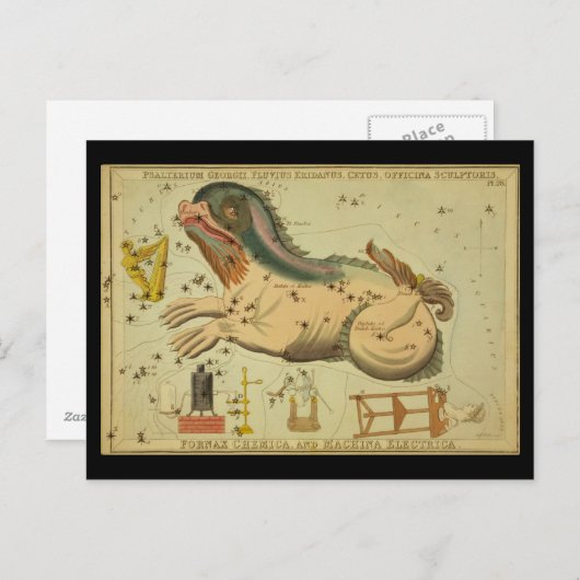 Cetus, Fornax Chemica, Machina Electrica, enz. Briefkaart (Voorkant / Achterkant)