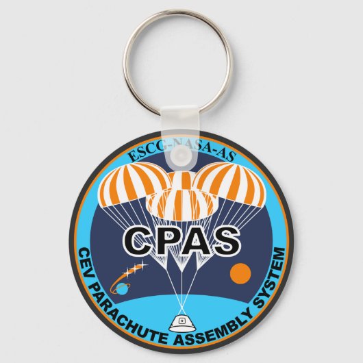 CEV Parachute Assembly System Onderzetter Button Sleutelhanger (Voorkant)