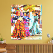 Ceviche Mexican Festival Dancers 2549 Art Canvas Afdruk (Insitu (Woonkamer))