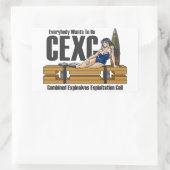 CEXC Meisje Druk Bord Rechthoekige Sticker (Tas)