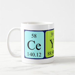 Ceylin nom de table périodique mug
